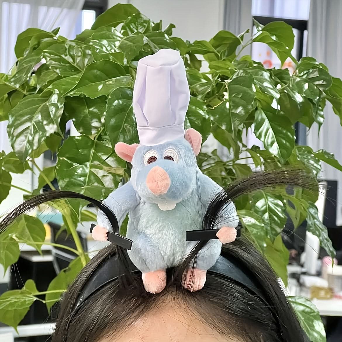 Cartoon Mouse Plush Headband for Women & Girls