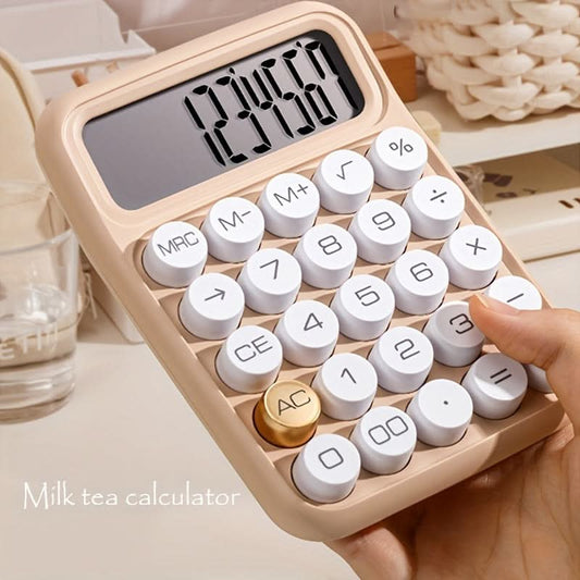 Large Screen 12-Digit Calculator with Big Buttons – Aesthetic Design