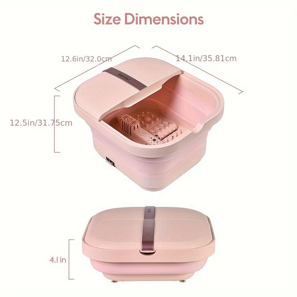 Collapsible Foot Spa Massager with Heater & Bubbles