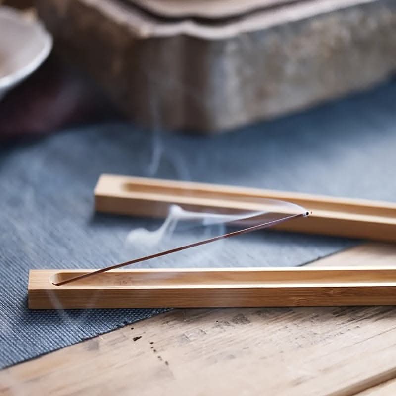 1pc. Handcrafted Bamboo Incense Holder - Unique Meditation & Home Decor