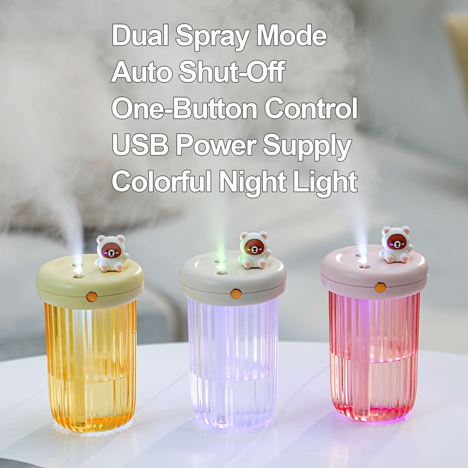 Bear USB Humidifier with Night Light