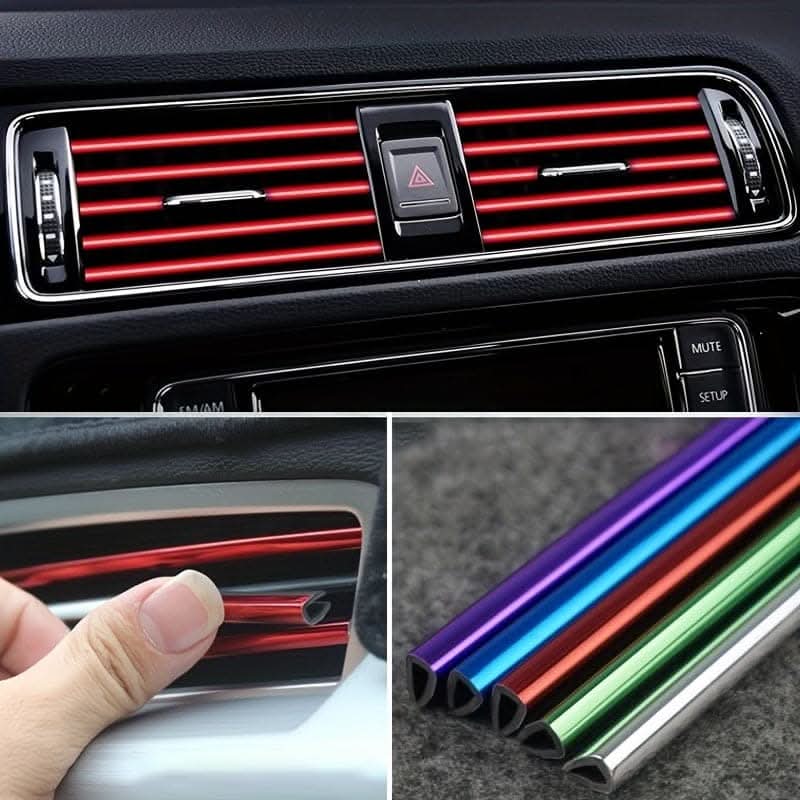 10-pcs. Car Air Vent Trim Strips – Outlet Molding for Interior Decoration