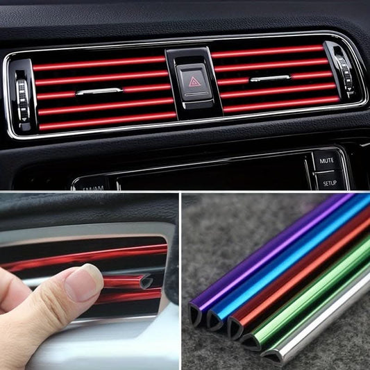 10-pcs. Car Air Vent Trim Strips – Outlet Molding for Interior Decoration