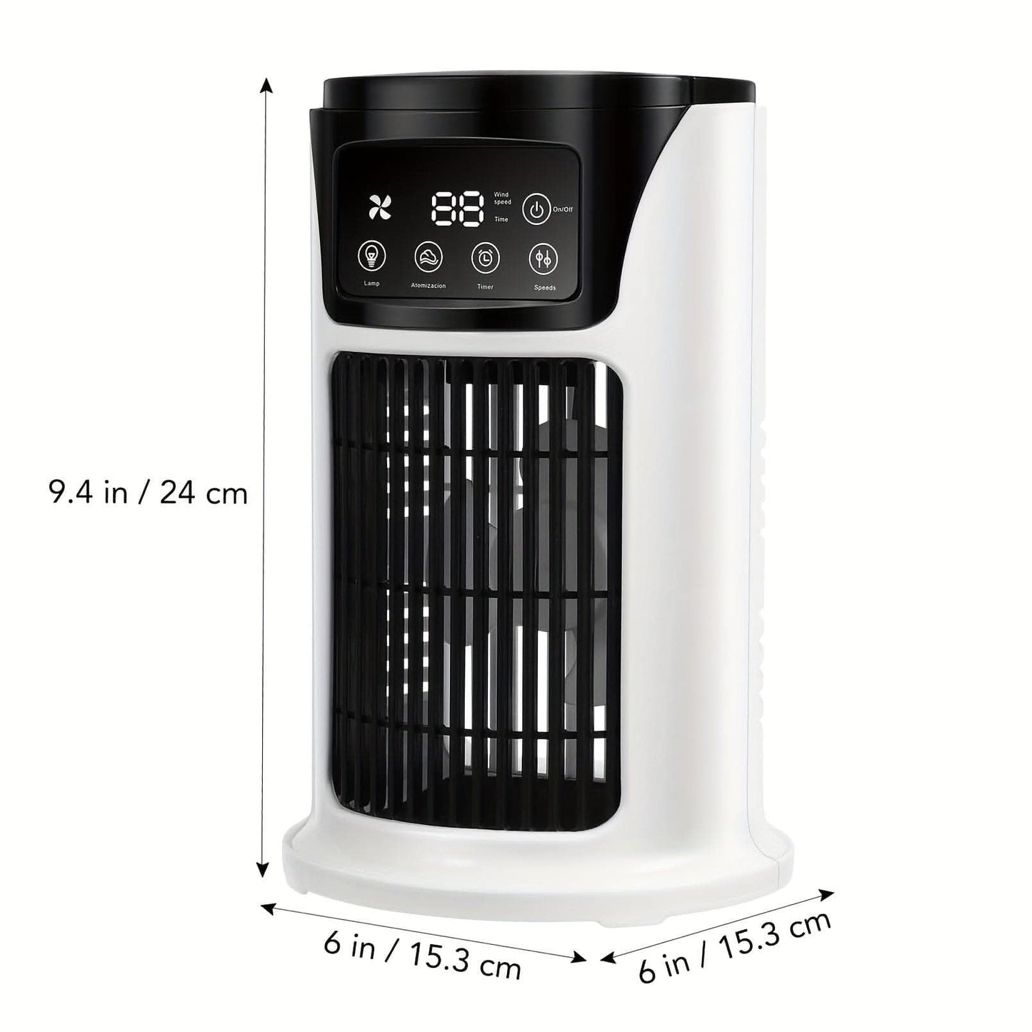 3-In-1 Portable Air Conditioner, Humidifier & Fan with Atmosphere Light