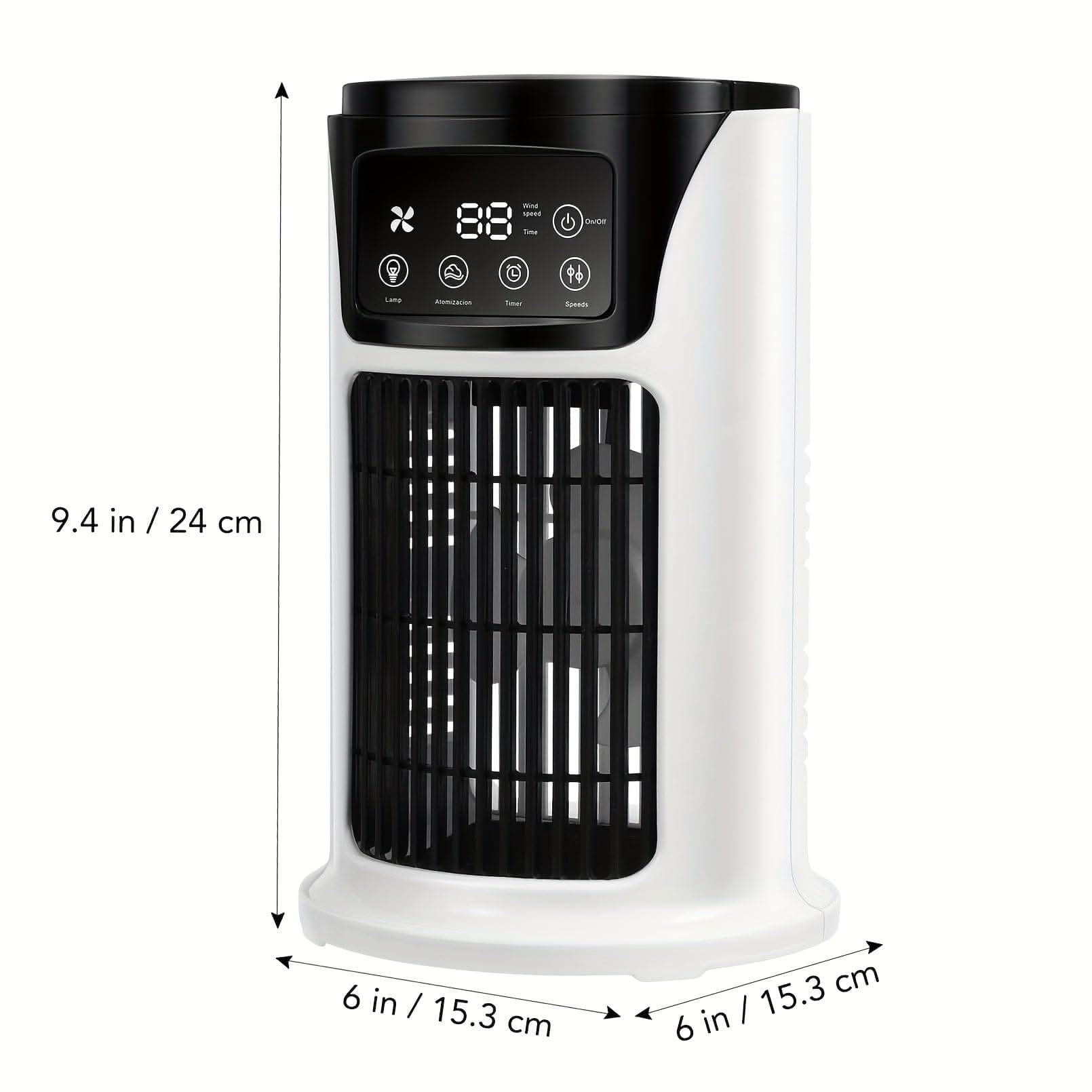 3-In-1 Portable Air Conditioner, Humidifier & Fan with Atmosphere Light