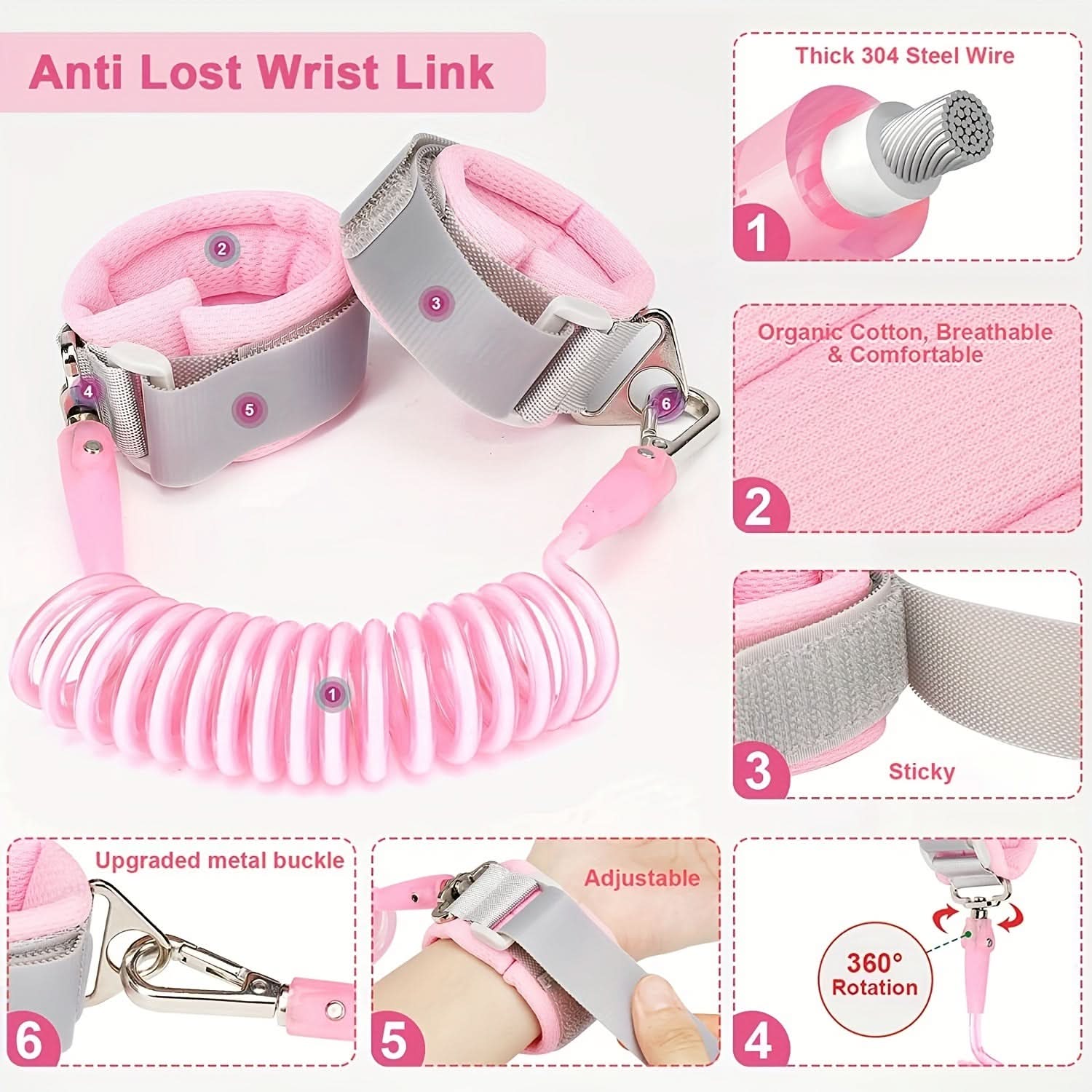 3-in-1 Baby Safety Leash and Harness