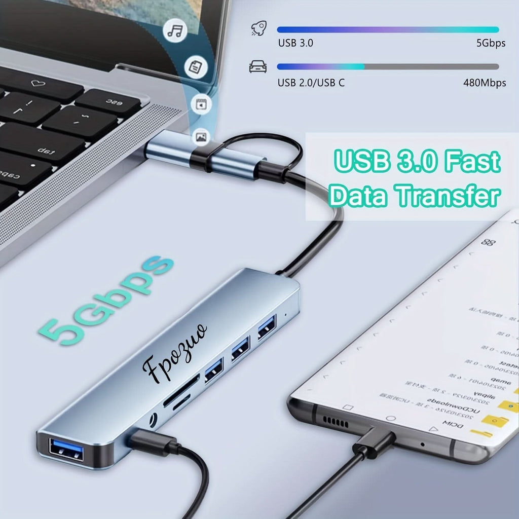 USB 3.0 Hub with SD/TF Card Reader