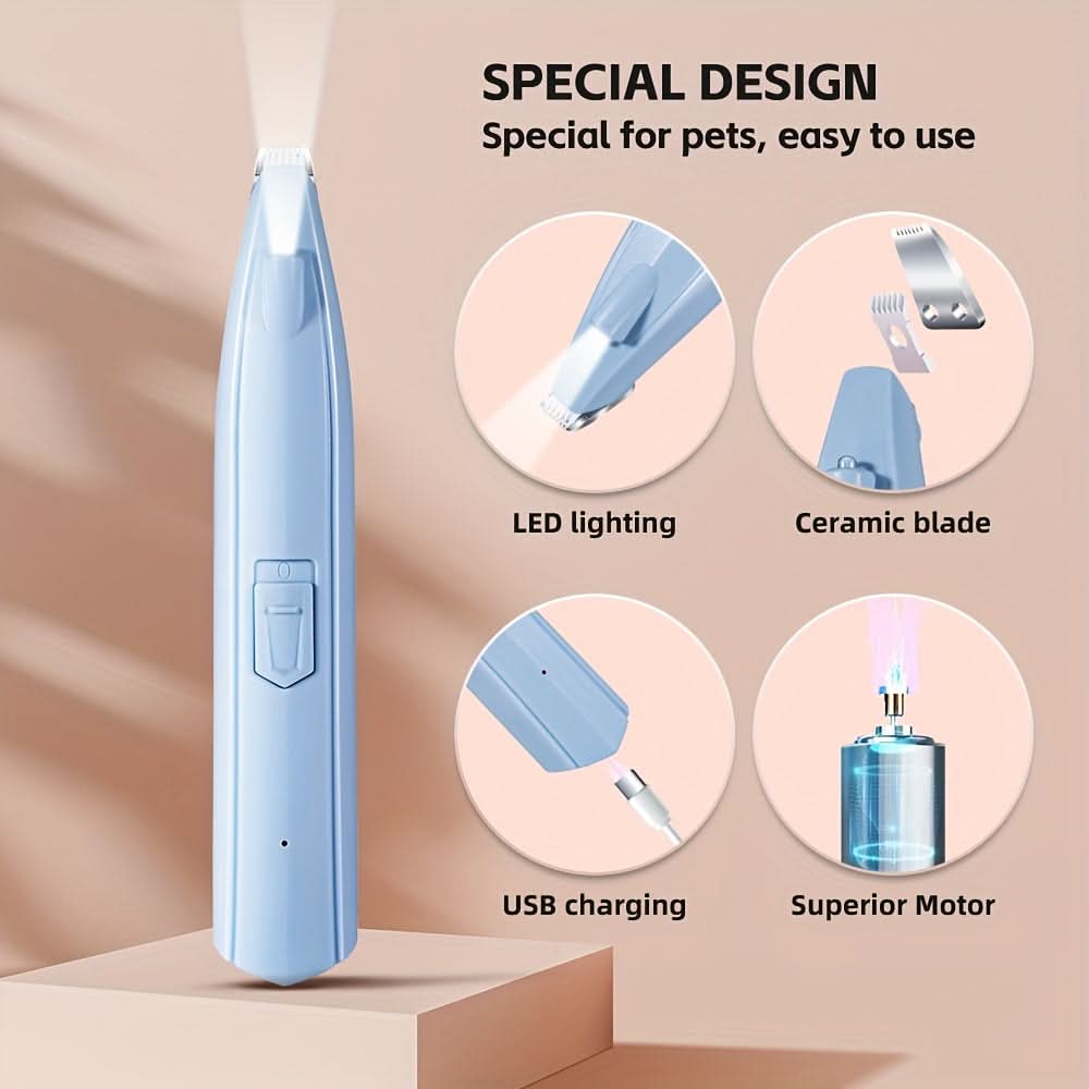 Cordless Pet Hair Clipper with Light