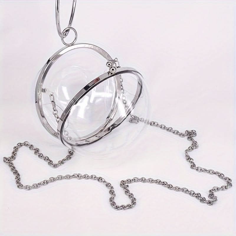 Transparent Acrylic Ball Clutch Crossbody Bag