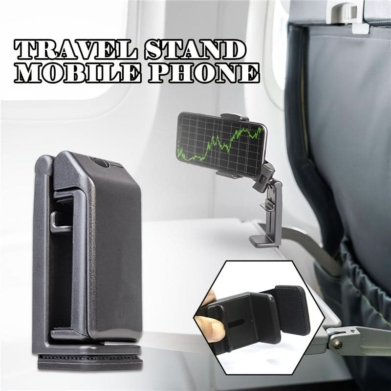 Portable Airplane Phone Holder – Adjustable Rotatable Travel Stand for Train
