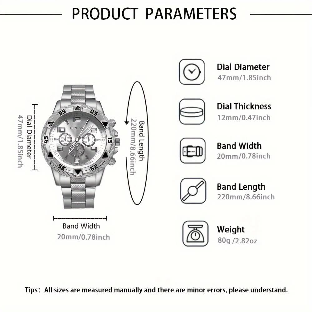 Stylish Men's Quartz Watch – Simple Elegance with Date Feature