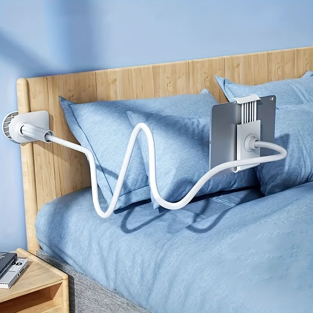 360° Rotating Tablet & Phone Stand – Flexible Spiral Base, Lazy Browsing