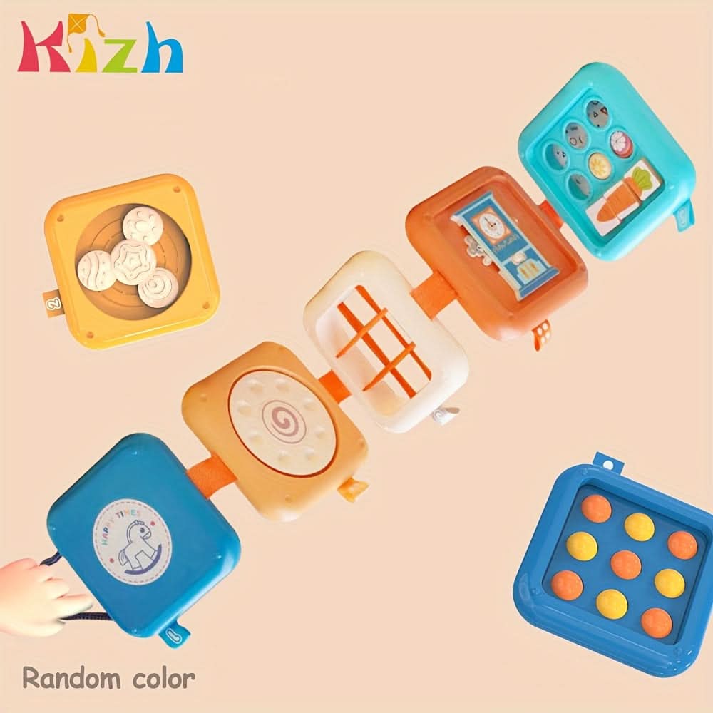 Mixed Colors Busy Cube Sensory Toy – Early Fine Motor Skills Development