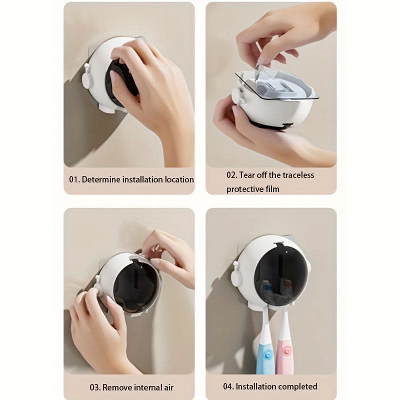 Wall-Mounted Astronaut Electric Toothbrush Holder