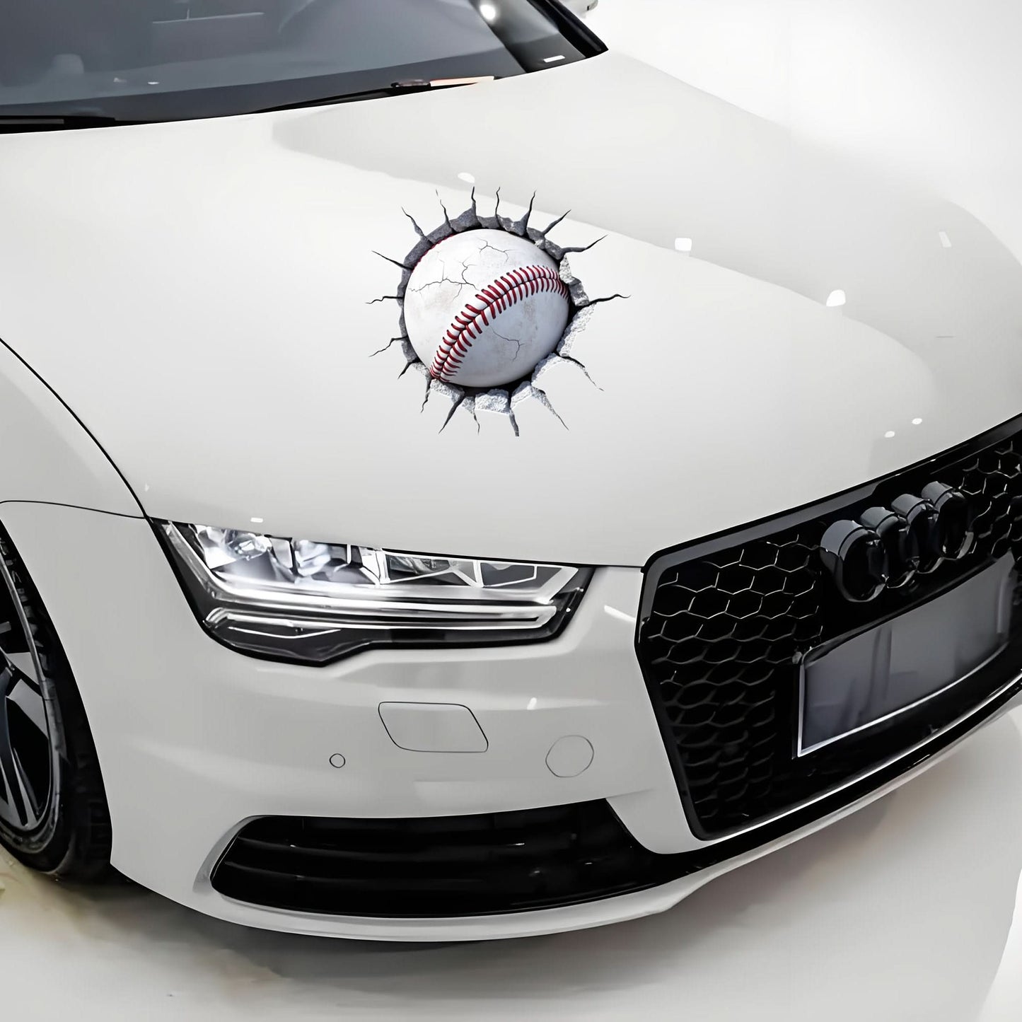 3D Cracked Glass Ball Car Sticker for Cars, Trucks & Laptops