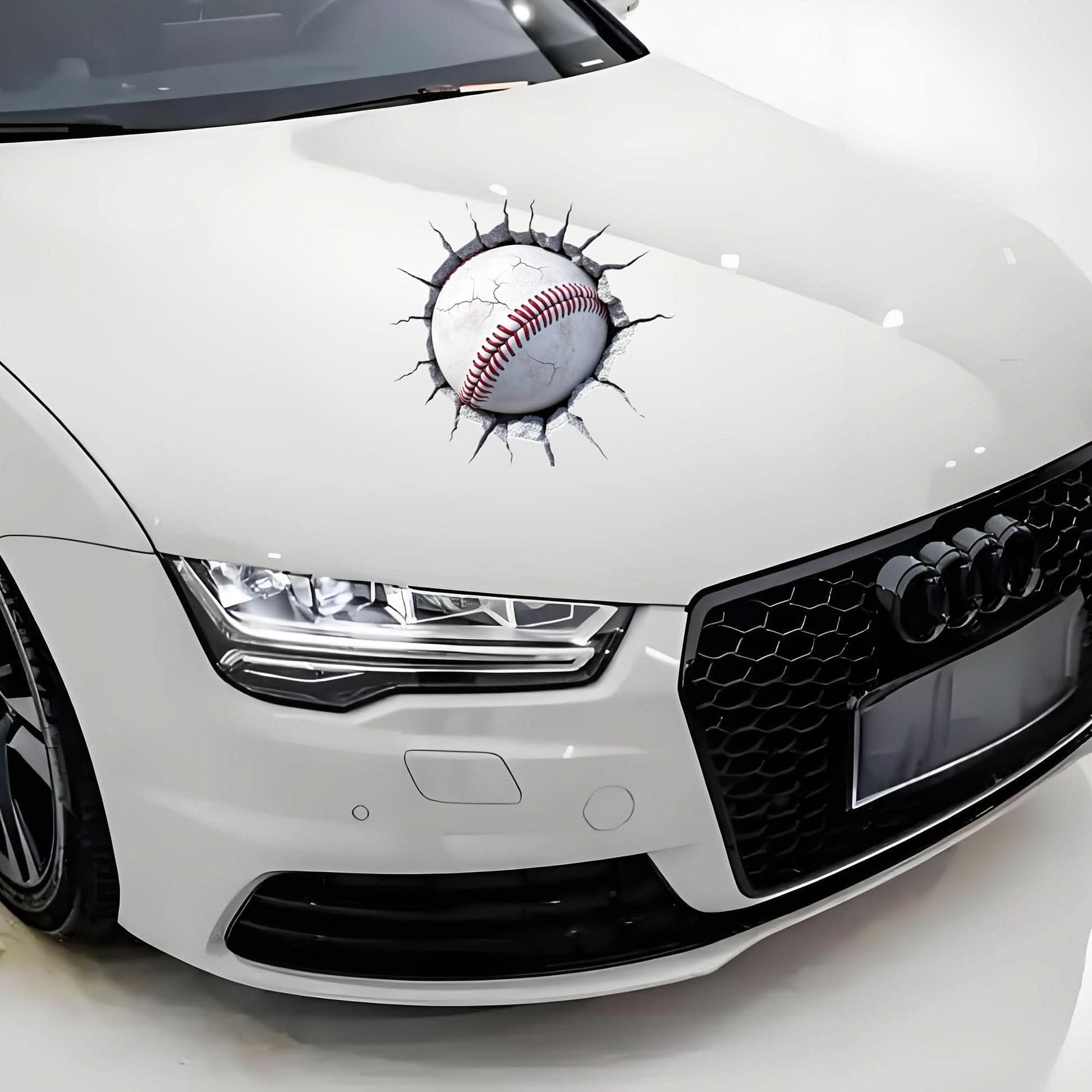 3D Cracked Glass Ball Car Sticker for Cars, Trucks & Laptops