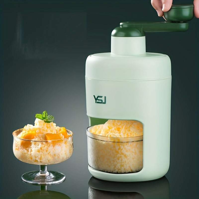 Stainless Steel Manual Ice Shaver – Portable Snow Cone & Slushie Maker