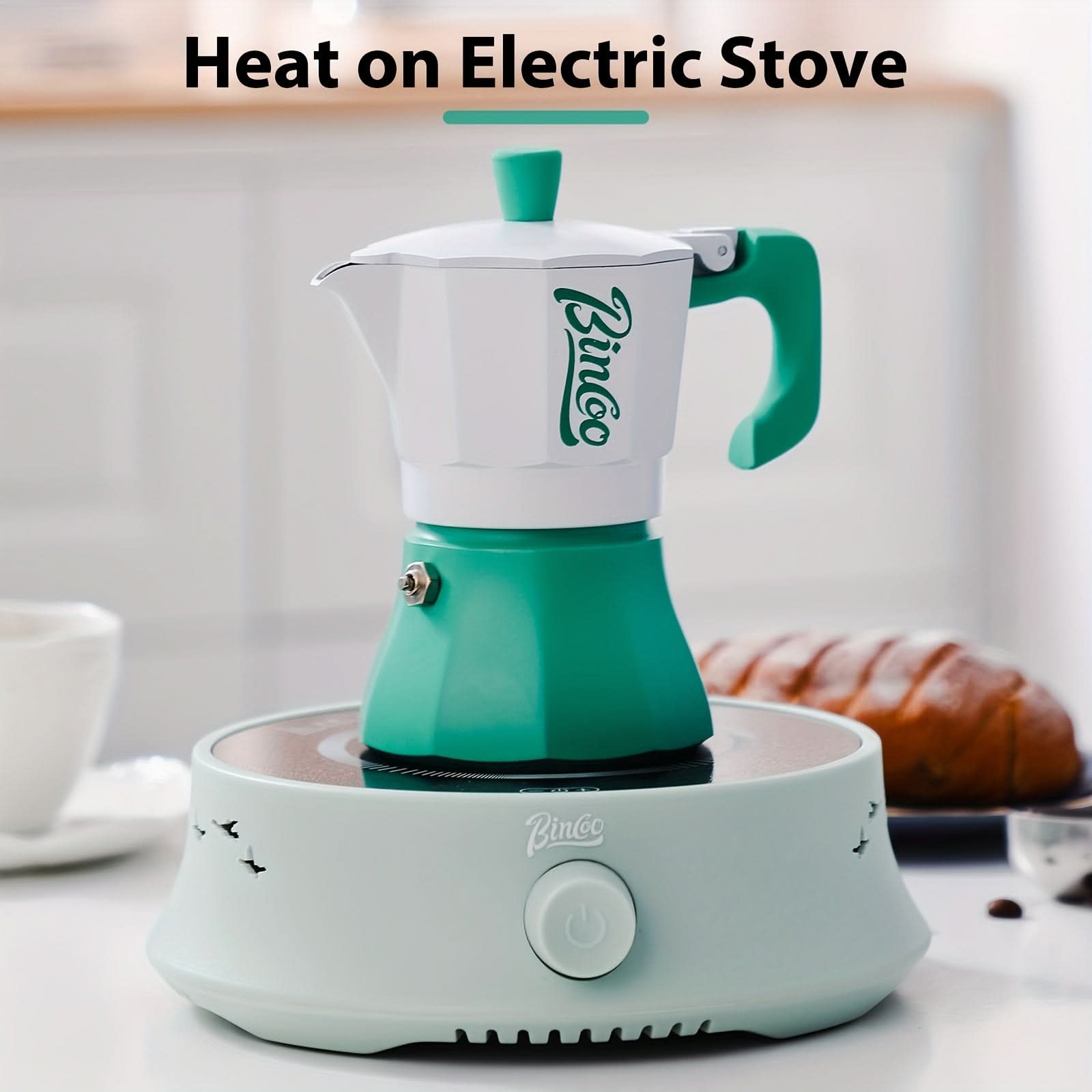 3-Cup Stovetop Espresso Maker – Aluminum Moka Pot Coffee Maker