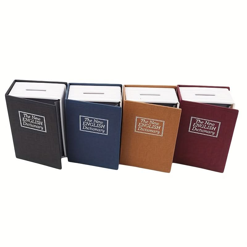 1pc Mini Book-Shaped Piggy Bank with Combination Lock