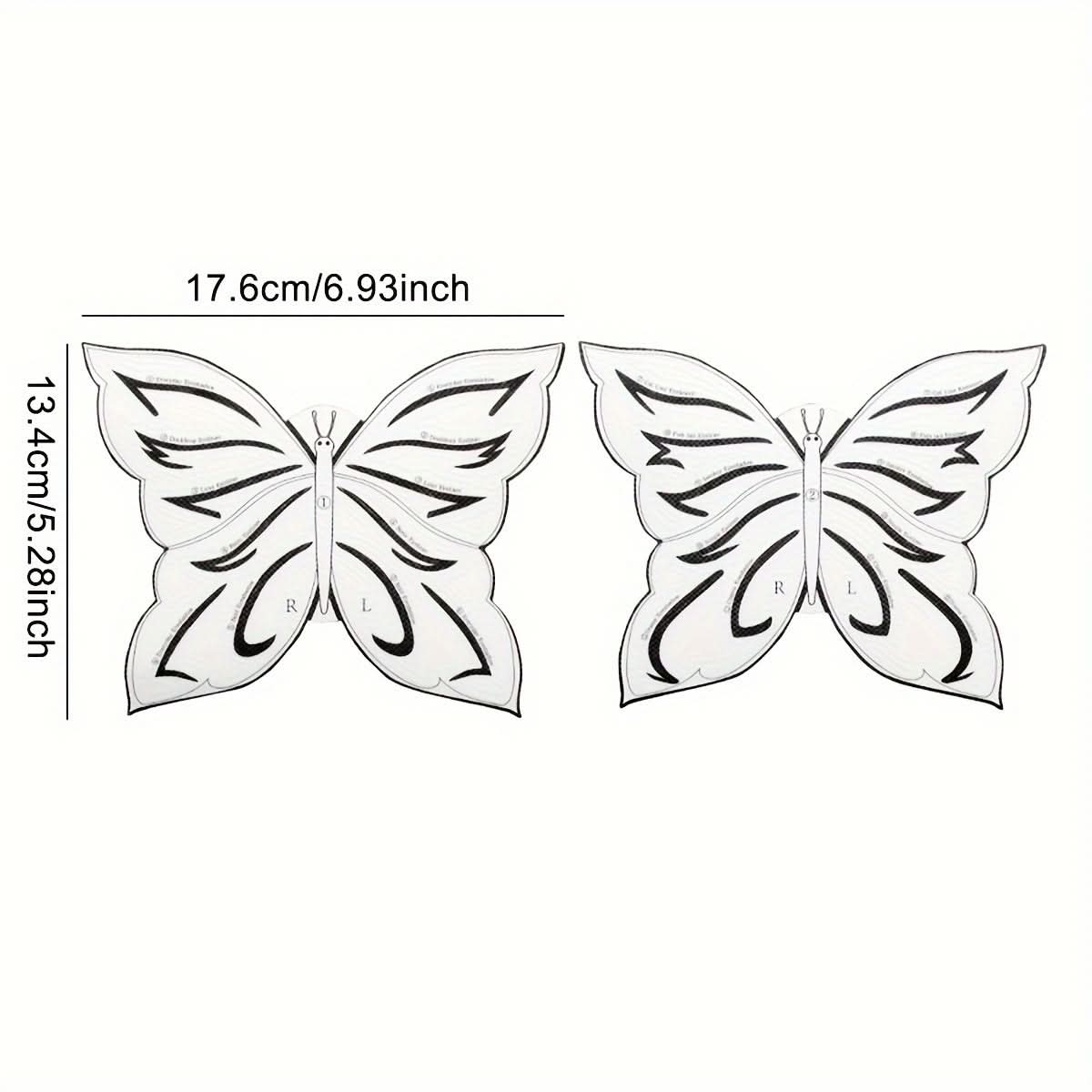 12 Pairs Reusable Eye Makeup Templates – Butterfly Eyeliner & Eyeshadow Stickers