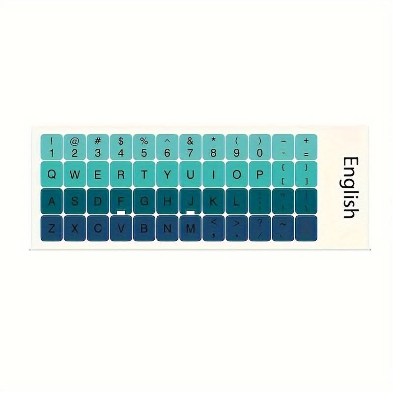 Pack of 2 Reusable Multicolored Keyboard Decals – Universal Stickers