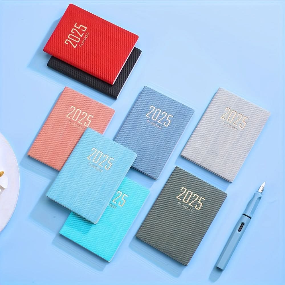 5-Pack 2025 Mini Pocket Planners – A7 Faux Leather