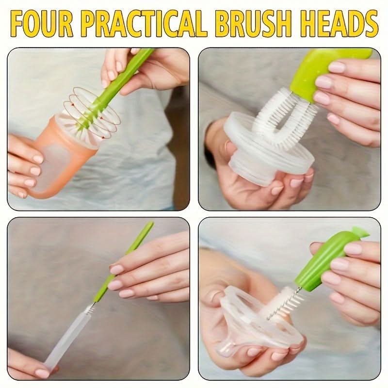 Cactus Kitchen Cleaning Brush Set, Multipurpose