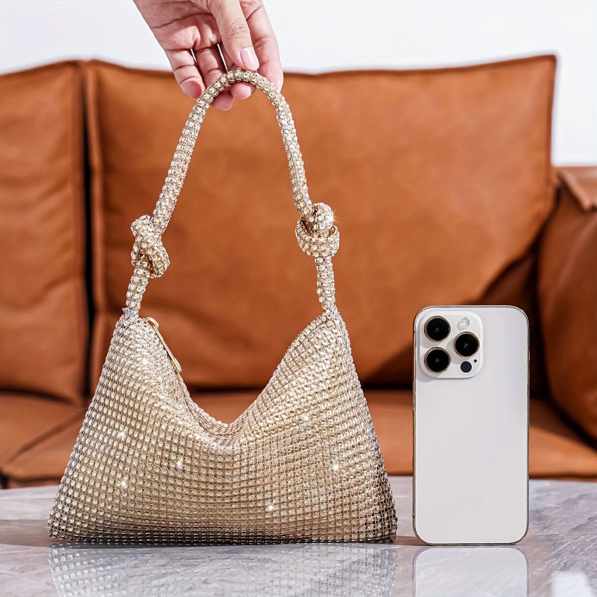 Sparkling Rhinestone Wedding & Prom Clutch Bag