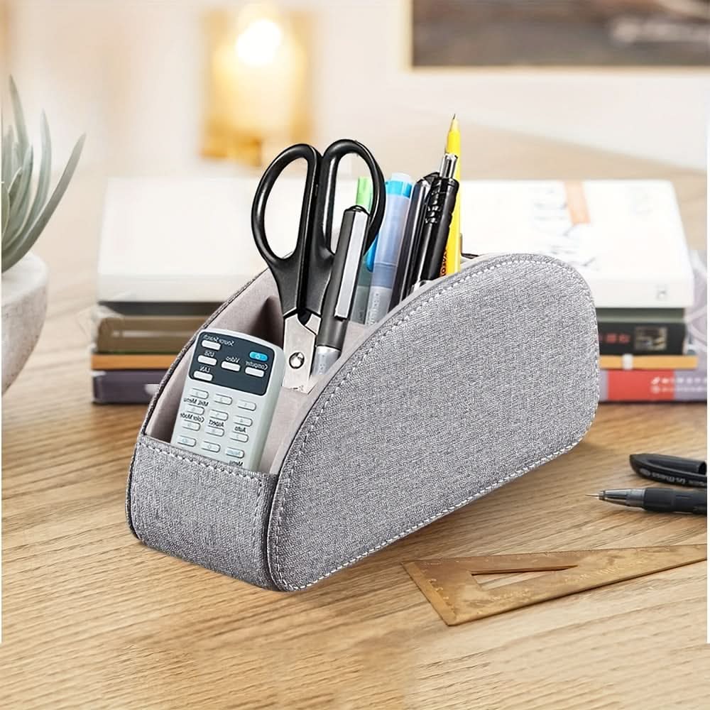 Luxurious PU Leather Remote Control Organizer