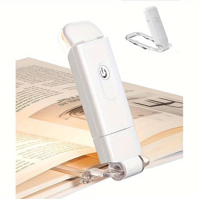 Rechargeable Clip-On Bookmark Light with Dimming – LED Reading Light for Books