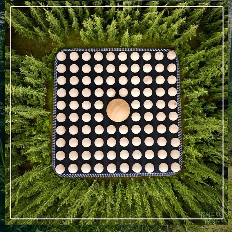 Wooden Foot Massage Mat with Large Acupressure Ball – Stress Relief