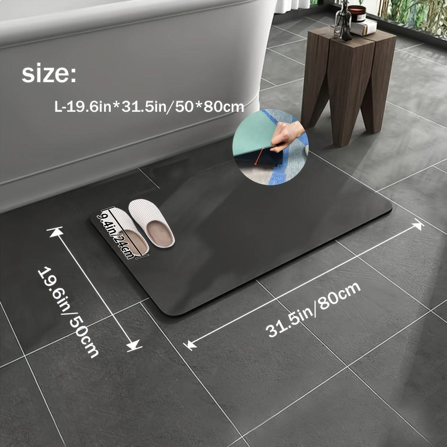 Non-Slip Diatomaceous Earth Bath Mat – Soft & Absorbent