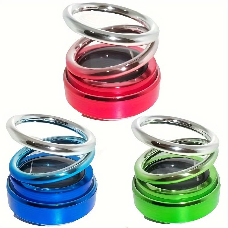 Solar-Powered Rotating Car Air Freshener – 3-Piece Hanging Aromatherapy Set