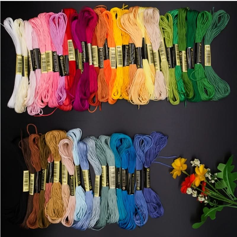 50PCS Rainbow Embroidery Floss Thread Set