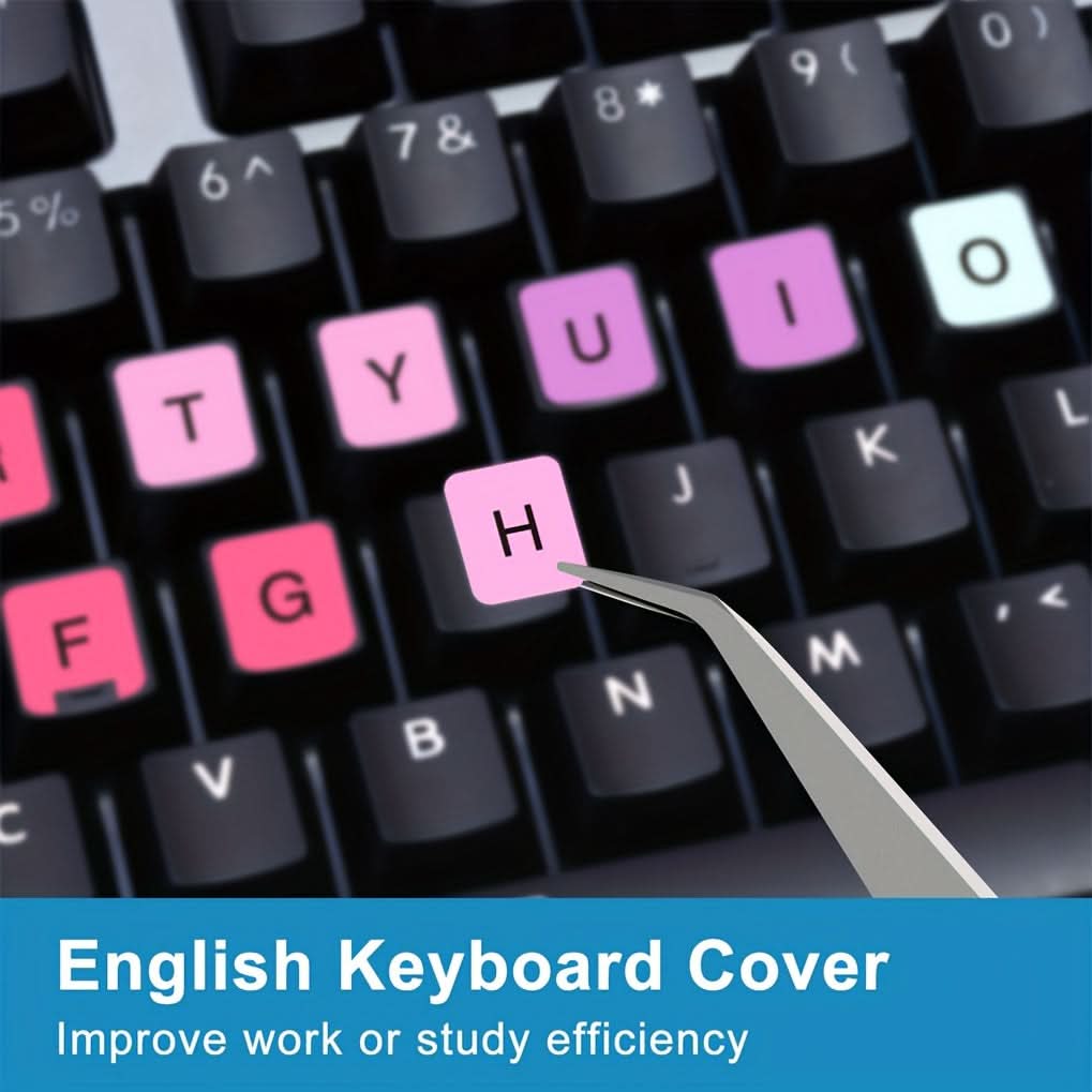 Pack of 2 Vibrant Universal Keyboard Stickers