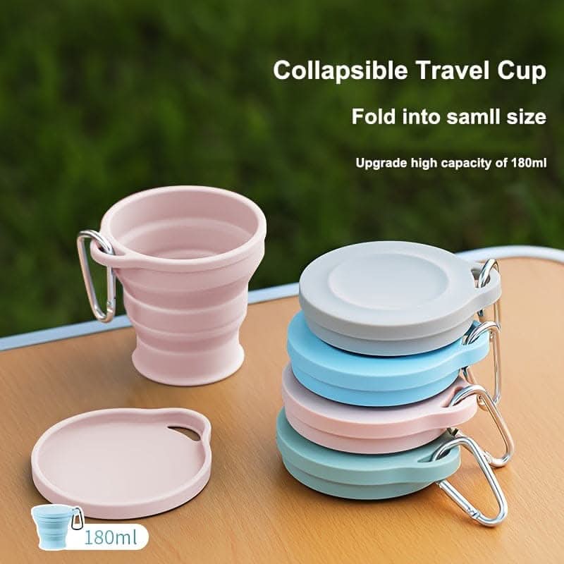 4-Piece Premium Silicone Collapsible Travel Cups