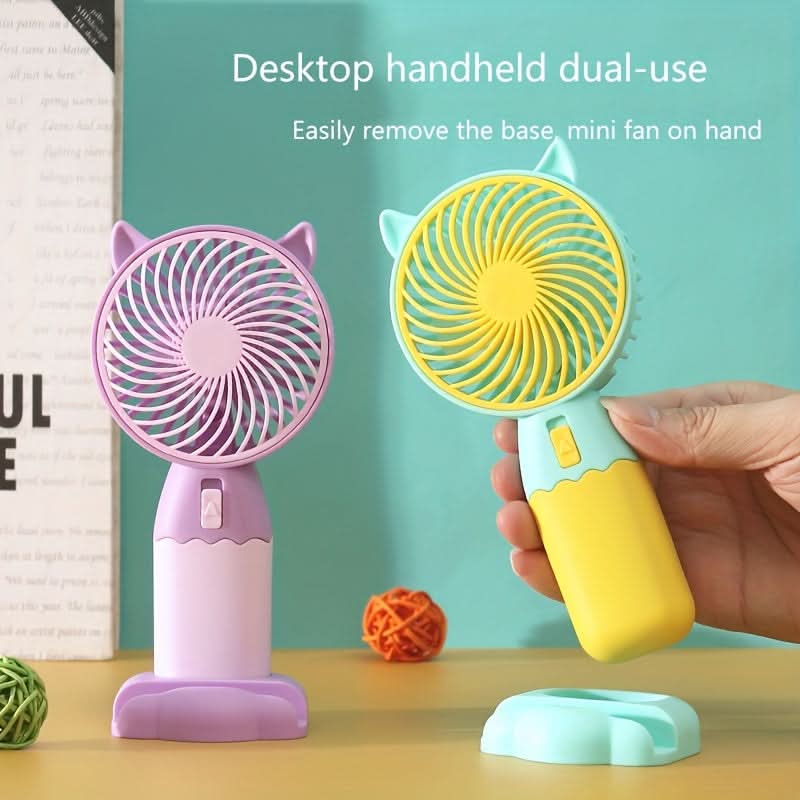 USB Rechargeable Mini Handheld Fan – Portable Wearable Fan