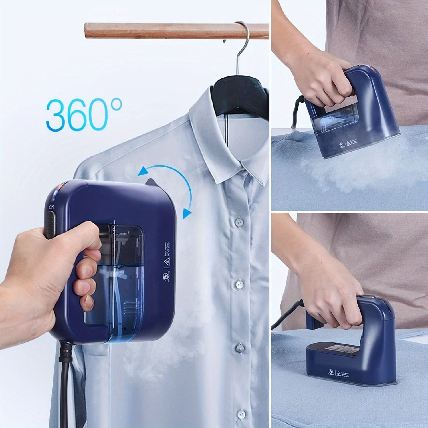 1300W Portable Steamer Iron – 4-in-1 Travel Garment Steamer