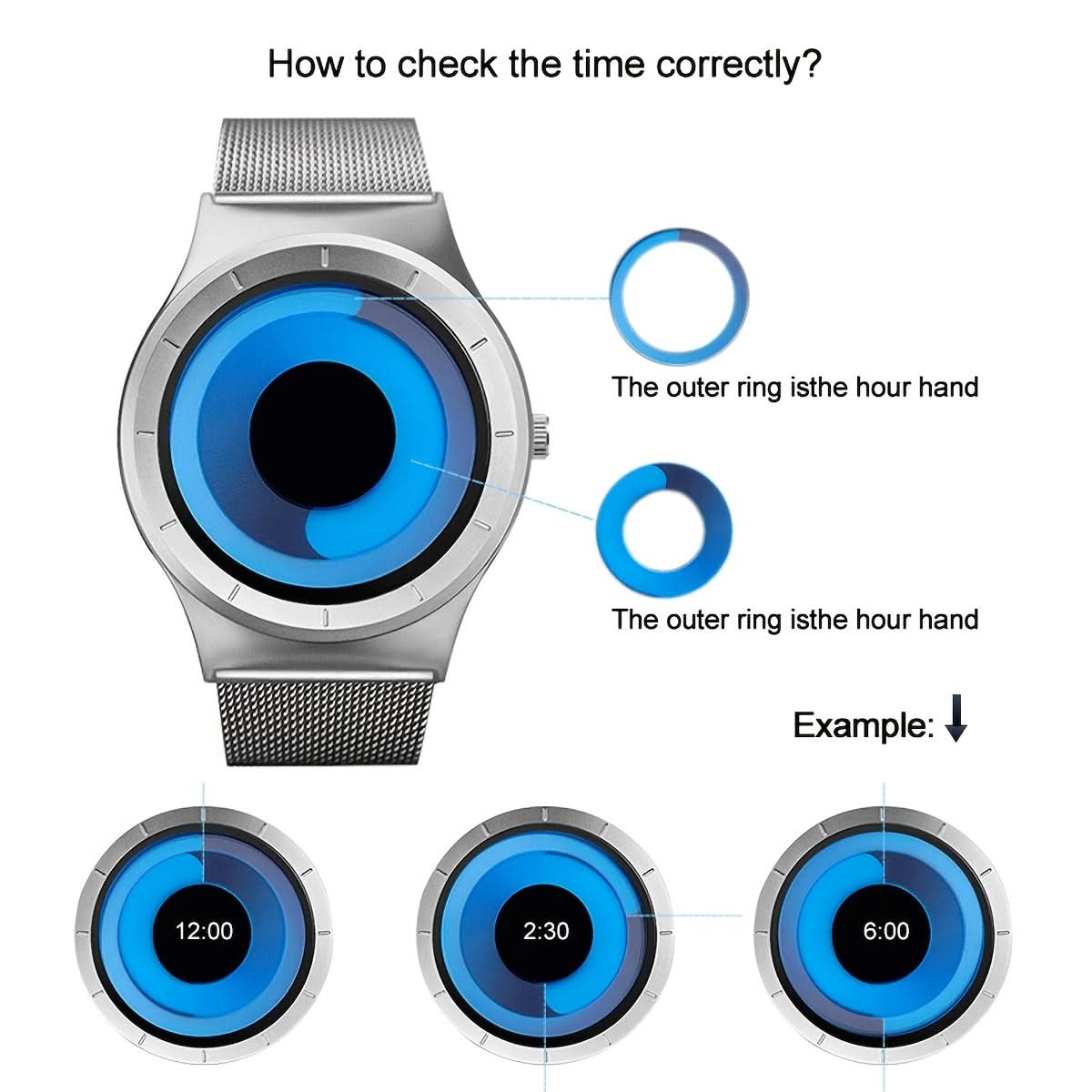 Men's Stainless Steel Watch – Waterproof Chinese Style Quartz Watch