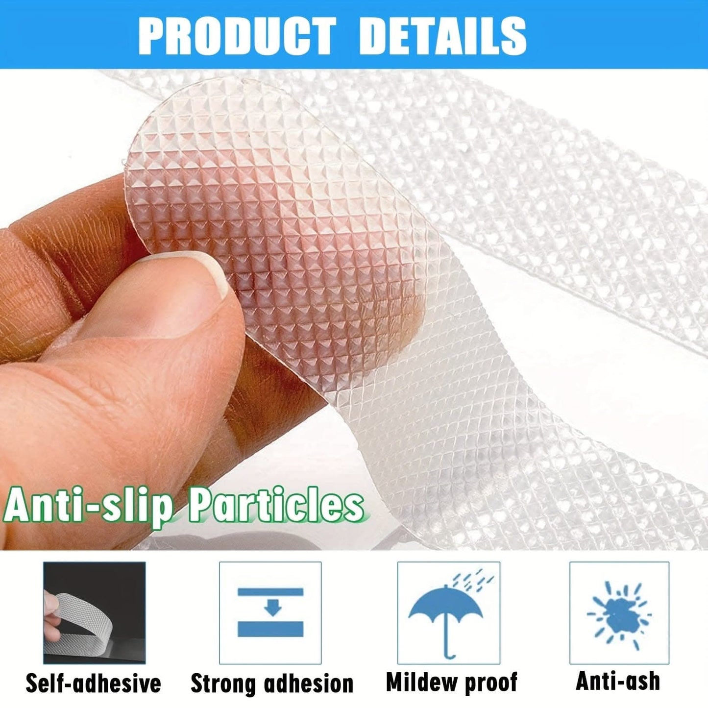 24pcs Premium Clear Anti-Slip Stickers - Maximum Grip for Bathroom Floor & Shower
