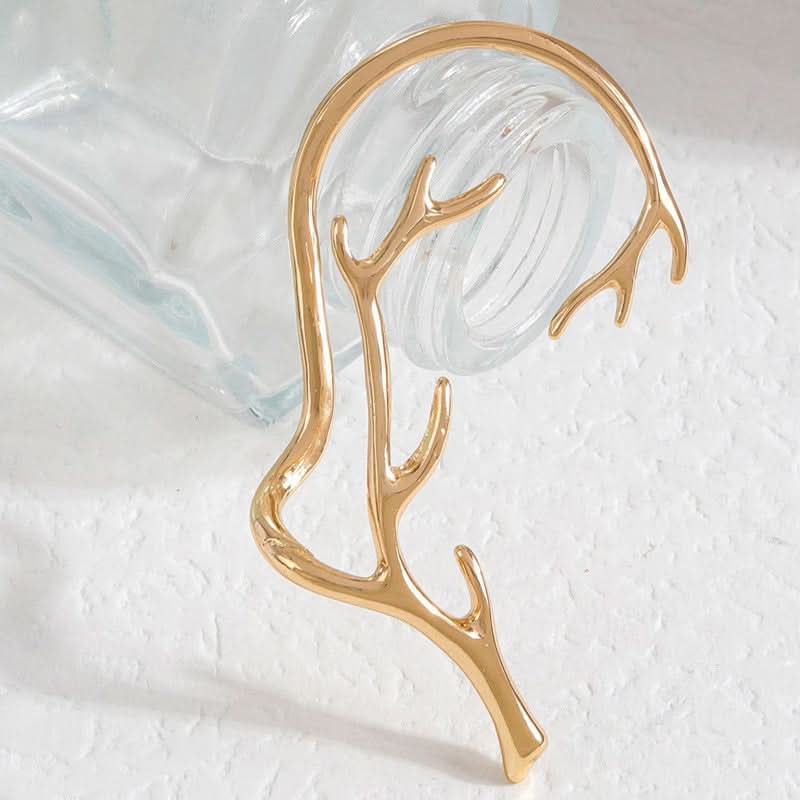 Elegant Antler Punk Alloy Ear Cuff