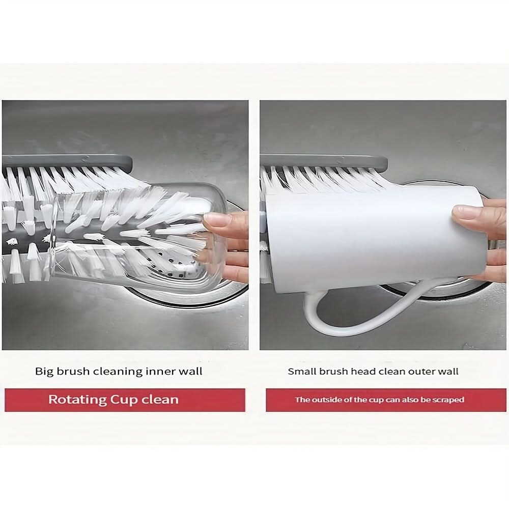 Wall-Mounted Cup & Bottle Cleaning Brush