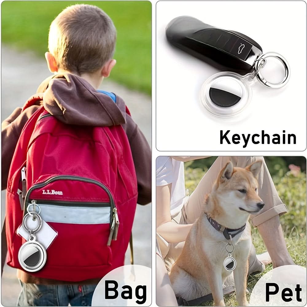 Waterproof TPU AirTag Case with Keychain