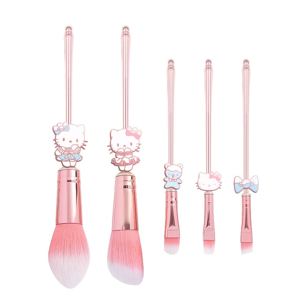Sanrio 5-Piece Cute Kitty Makeup Brush Set