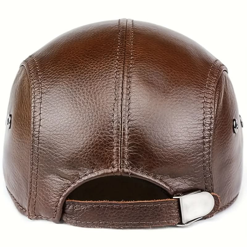 Men’s Leather Gatsby Ivy Cap – Hat with PU Strap
