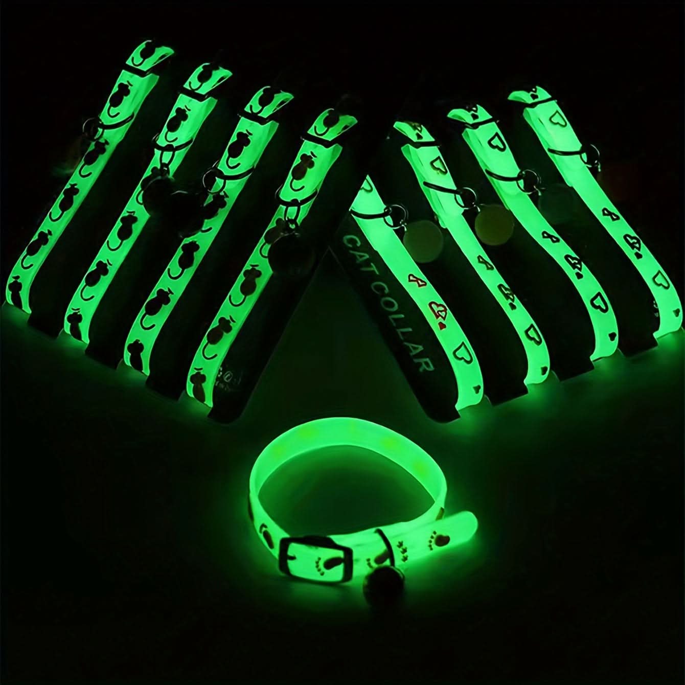 Adjustable Luminous Cat Collar for Night Safety