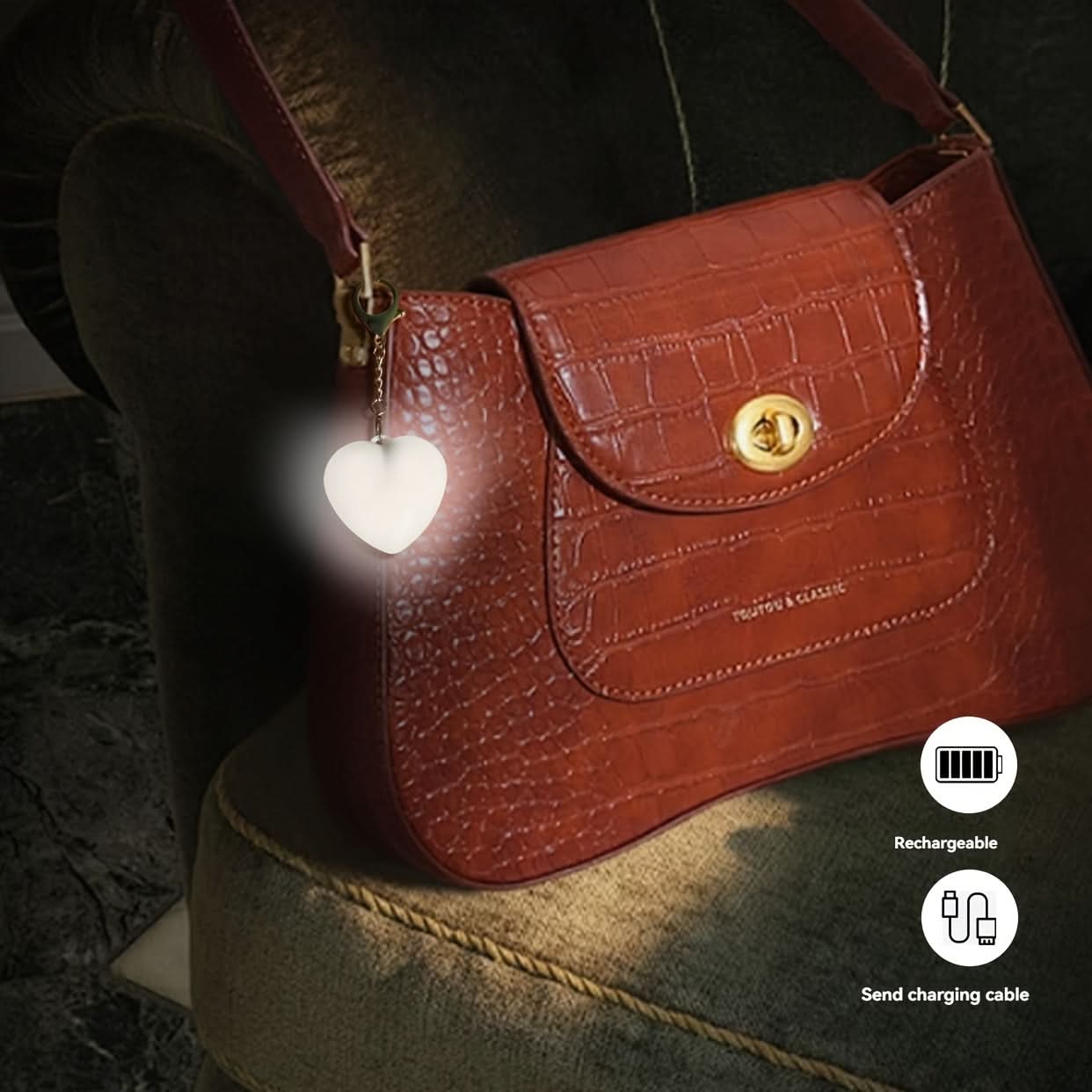 Touch Sensor LED Bag Light – Portable Handbag Pendant