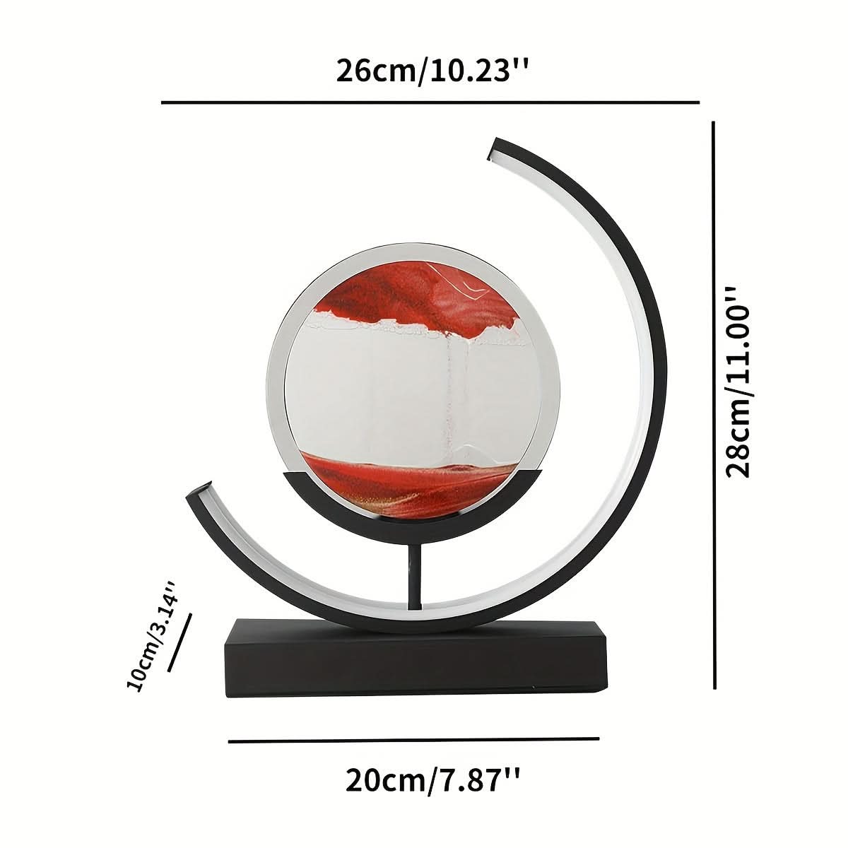 Mystical Sandscape Hourglass Table Lamp - Colorful LED Light