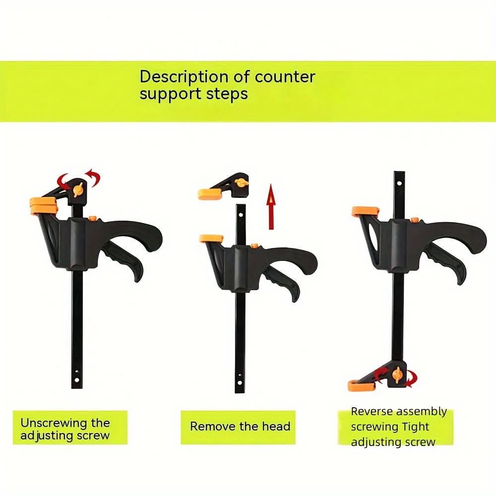 5-Pack 4-Inch F Clamps – Quick-Release Ratchet Clamps