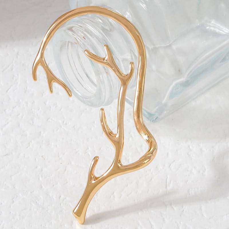 Elegant Antler Punk Alloy Ear Cuff